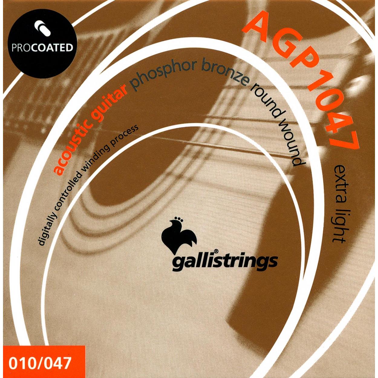 Струни для акустичної гітари GalliStrings AGP1047 Extra Light (21178)