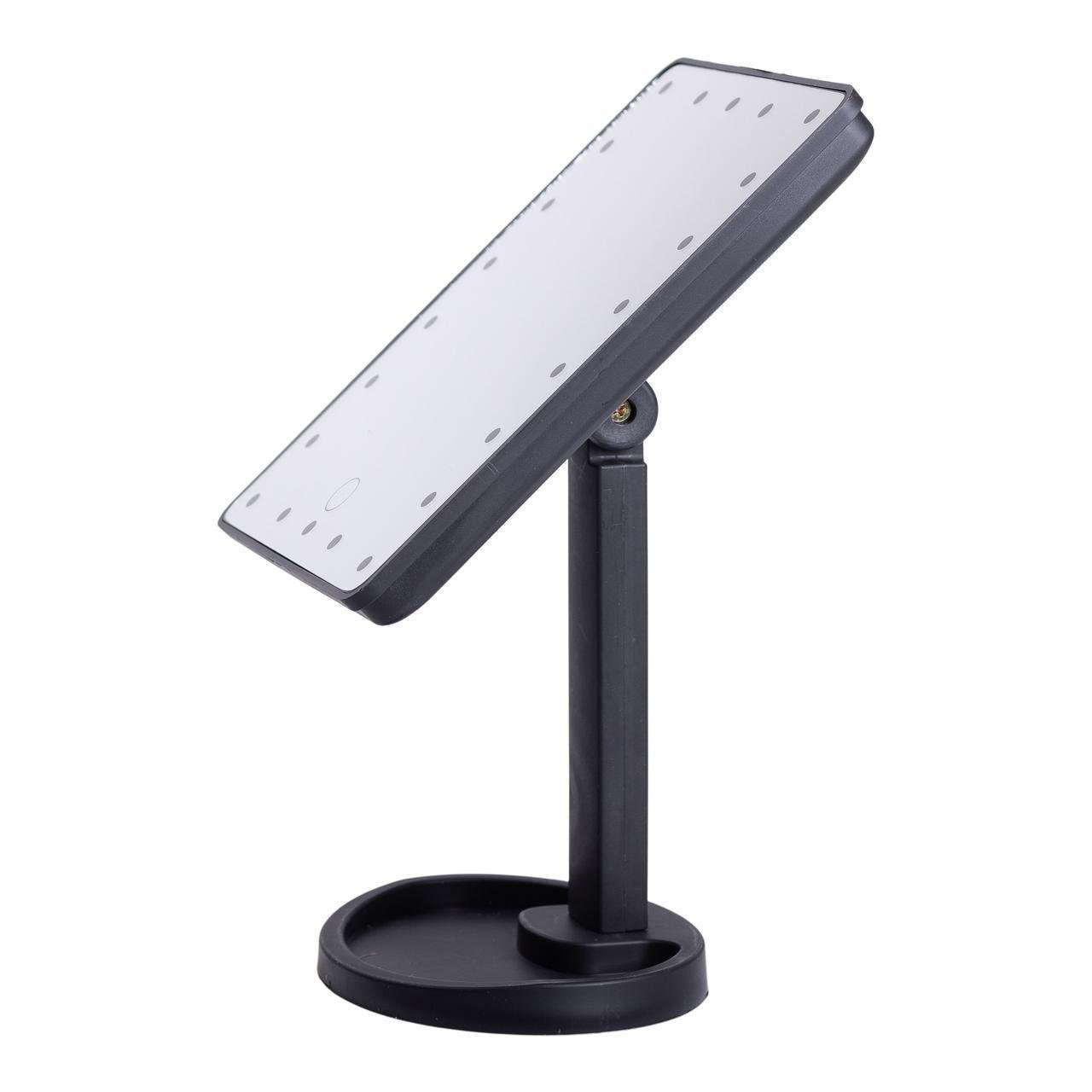 Зеркало настольное с подсветкой HP-10-4AB 22 LED 21х16 см USB Черный (A-033793) - фото 2 Зеркало настольное с подсветкой HP-10-4AB 22 LED 21х16 см USB Черный (A-033793) - фото 2