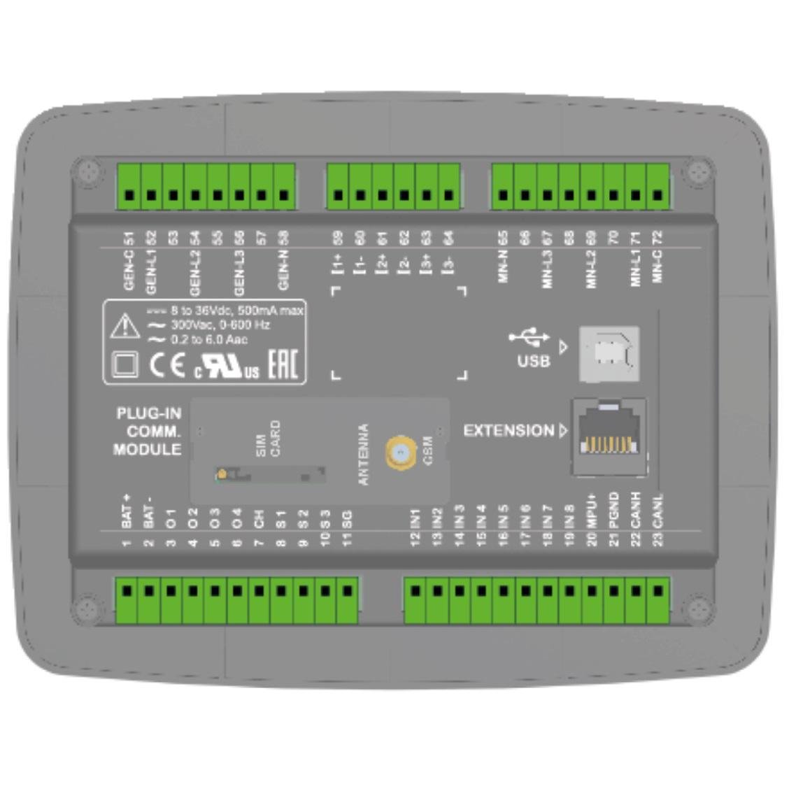 Багатофункціональний контролер генератора DATAKOM D-300-MK2 MPU + J1939 - фото 2