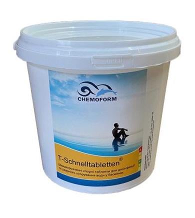 Хлорпрепарат для ударного хлорирования Chemochlor-T-Schnelltabletten таблетки 20 г 1 кг (0504101) Хлорпрепарат для ударного хлорирования Chemochlor-T-Schnelltabletten таблетки 20 г 1 кг (0504101)