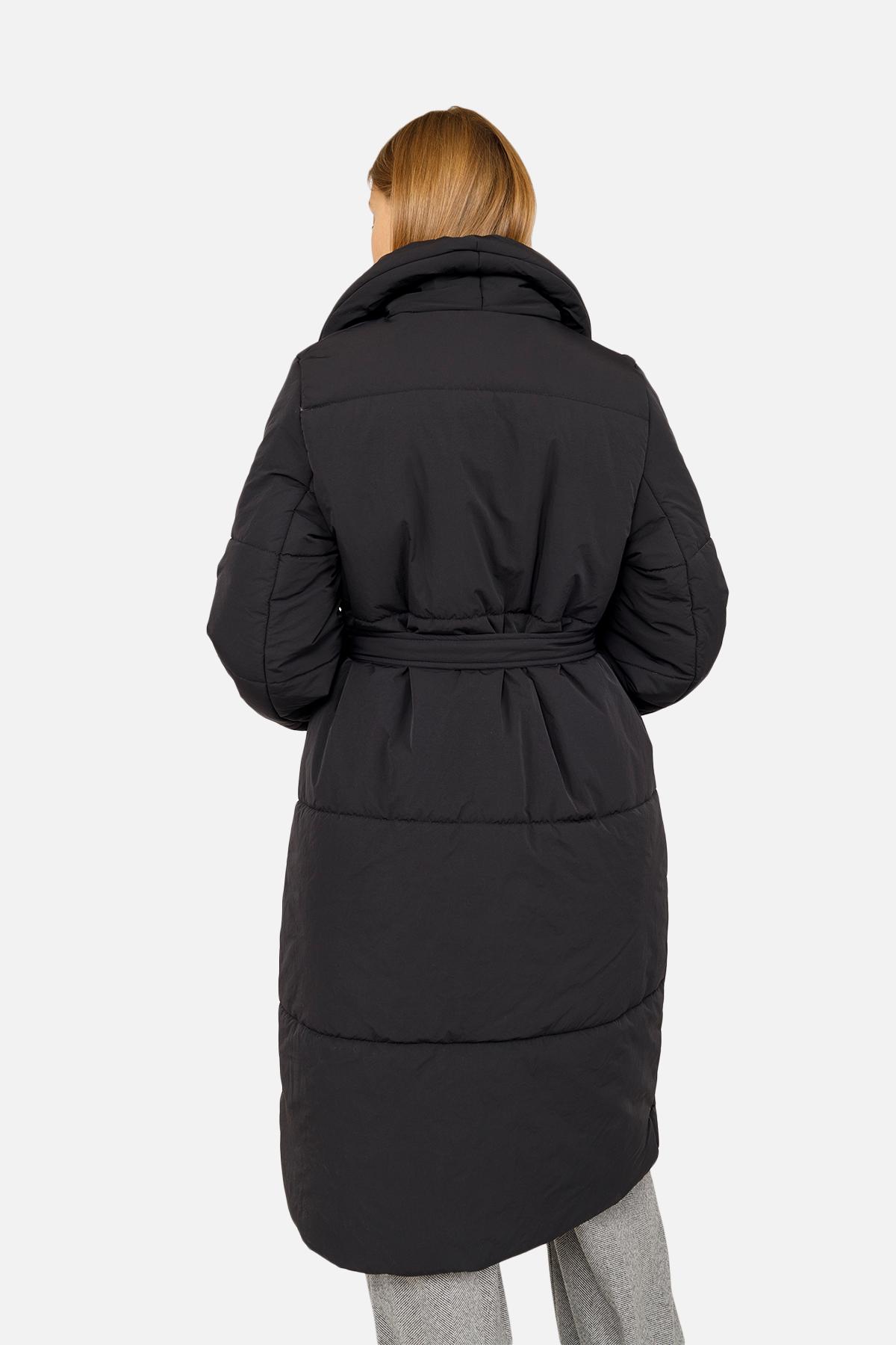 Куртка жіноча ЦБ-00260066 р. 40 Чорний (28422201) - фото 4 Куртка жіноча ЦБ-00260066 р. 40 Чорний (28422201) - фото 4