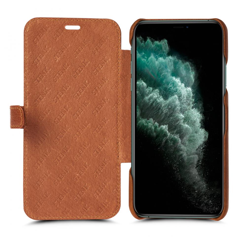 Чехол книжка Stenk Premium для Apple iPhone 11 Pro Коричневый Texas (64824)