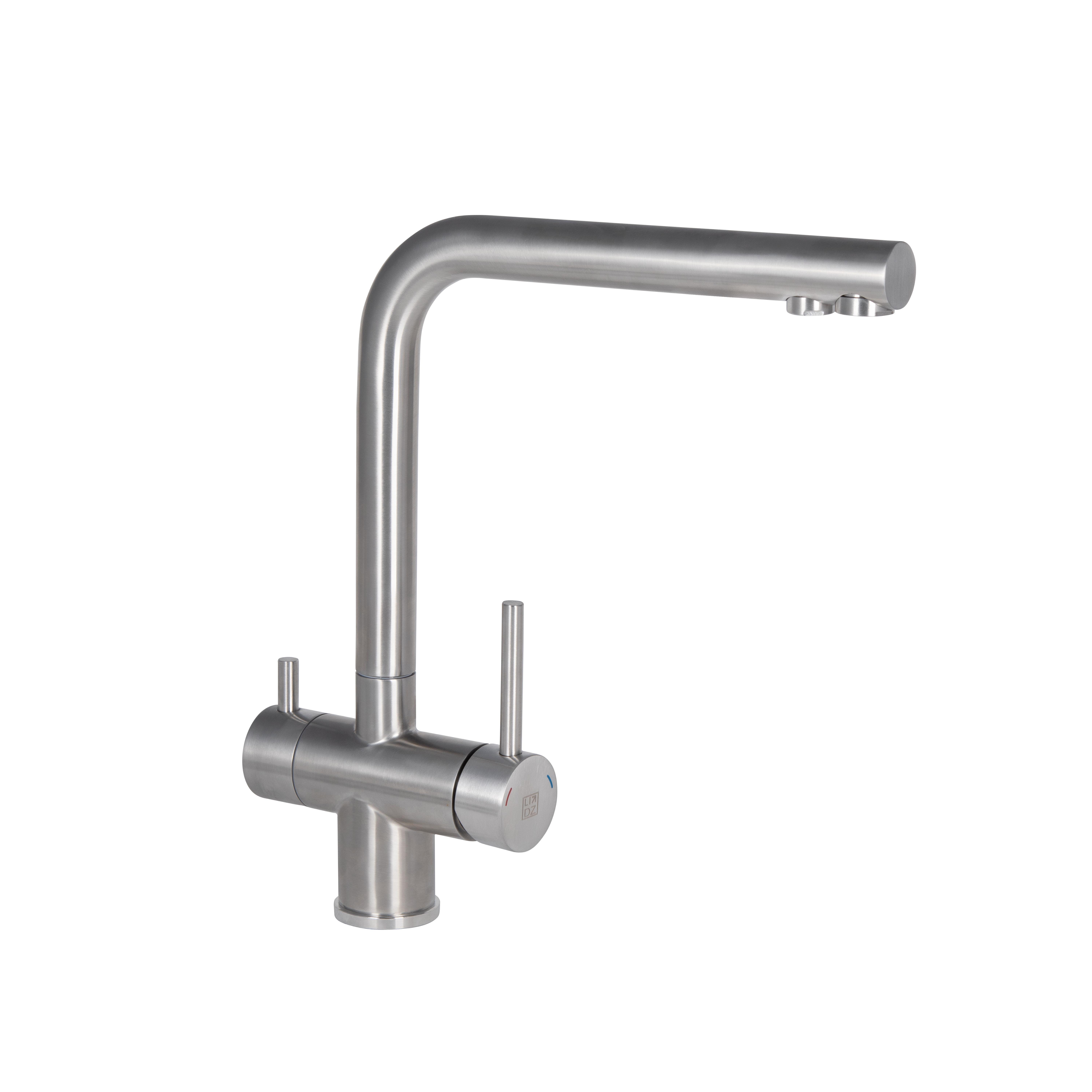 Смеситель для кухни Lidz Aria 24F-SFS F-образный с использованием фильтрованной воды (k35)