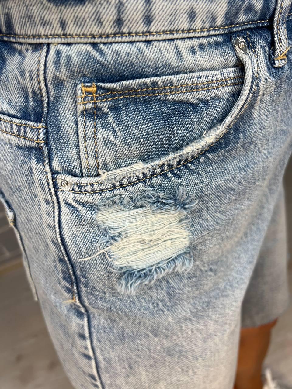 Шорты женские джинсовые Women Denim 2038-977 бермуды рваные длина до колен р. 36 Голубой (2439) - фото 7 Шорты женские джинсовые Women Denim 2038-977 бермуды рваные длина до колен р. 36 Голубой (2439) - фото 7