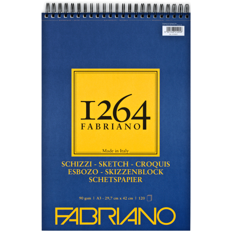 Альбом на спіралі Fabriano 1264 А3 90 г/м2 120 л Слонова кістка (Az-270957)