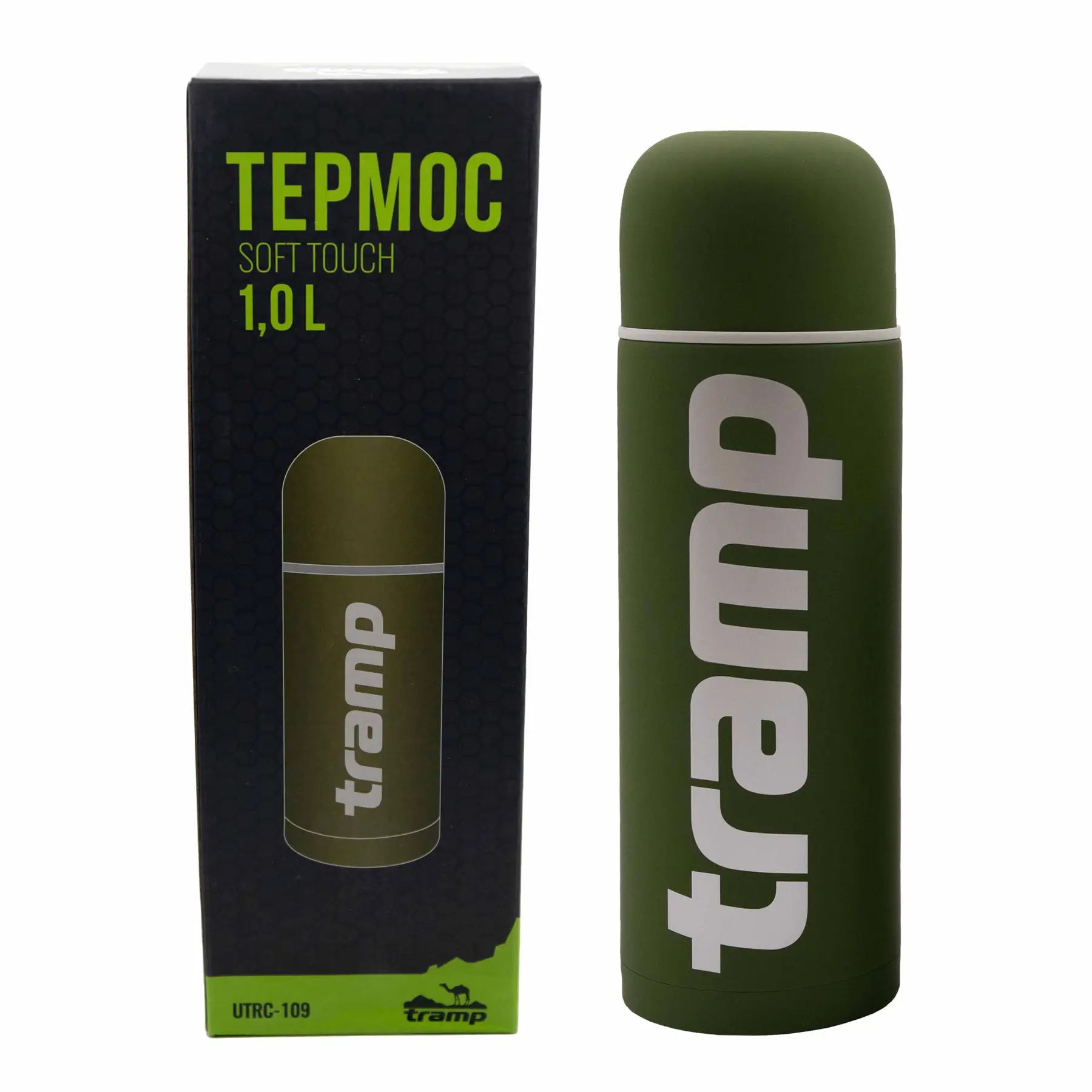 Термос Tramp Soft Touch 1 л Зеленый (UTRC-109-khaki) - фото 3