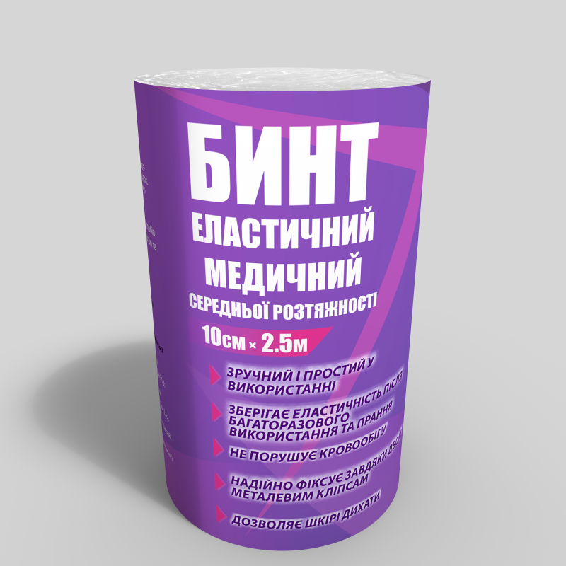 Бинт еластичний Тета 10 см x 2,5 м середньої розтяжності (6970531450312)