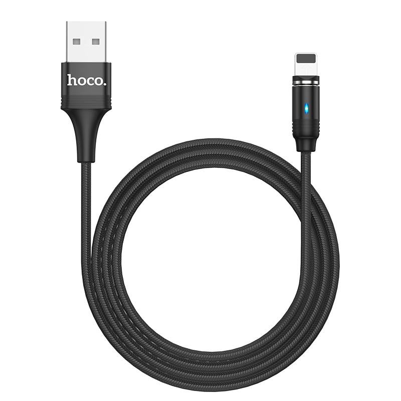 USB кабель магнитный Hoco U76 Fresh Lightning 1,2 м Черный