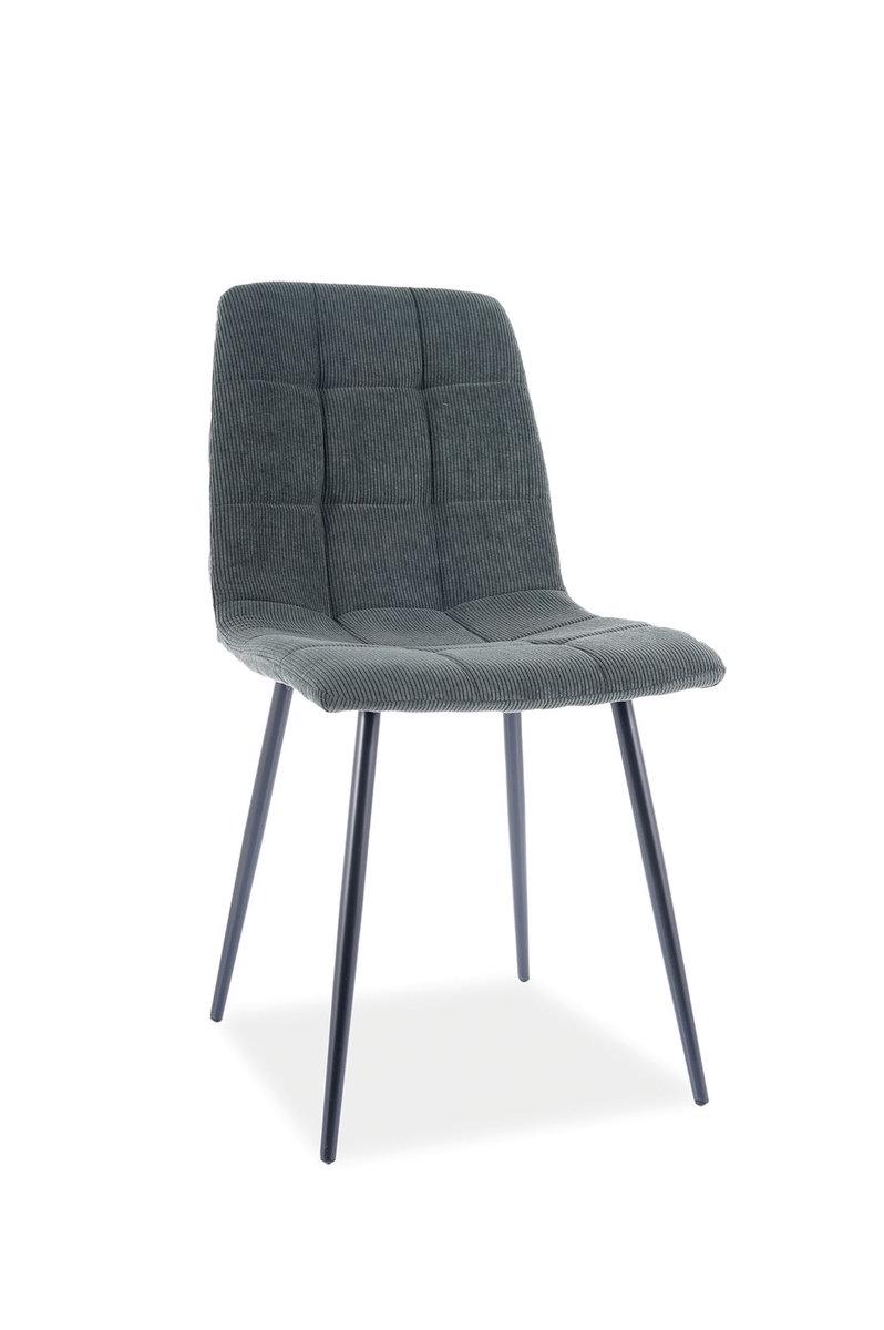 Стул Mila Sztruks вельвет Черный/Зеленый (MILASCZ)