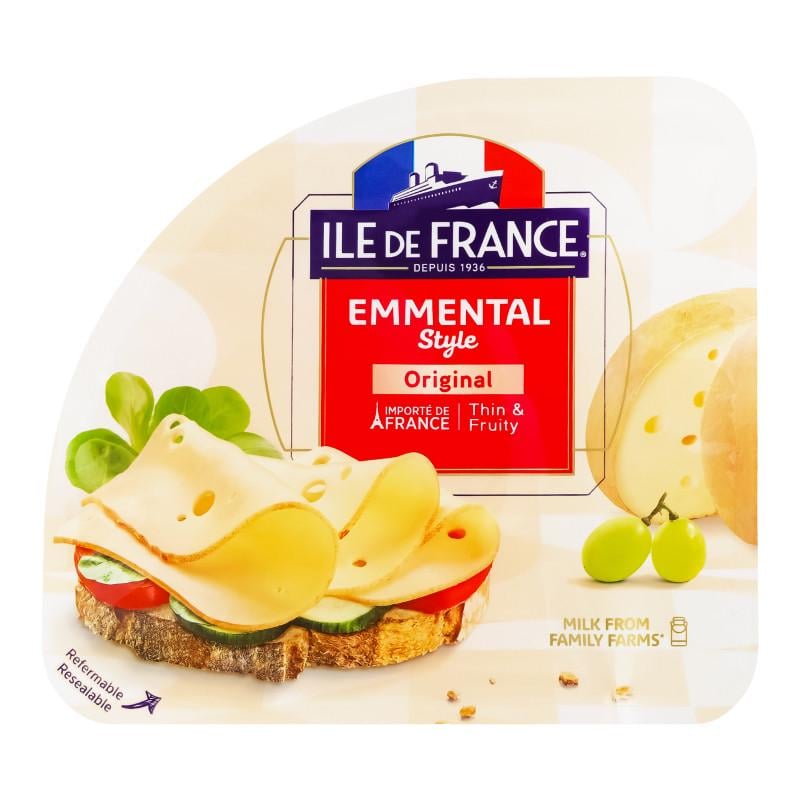 Сыр Ile de France Emmental Style Herbs&Tomatoes 150 г