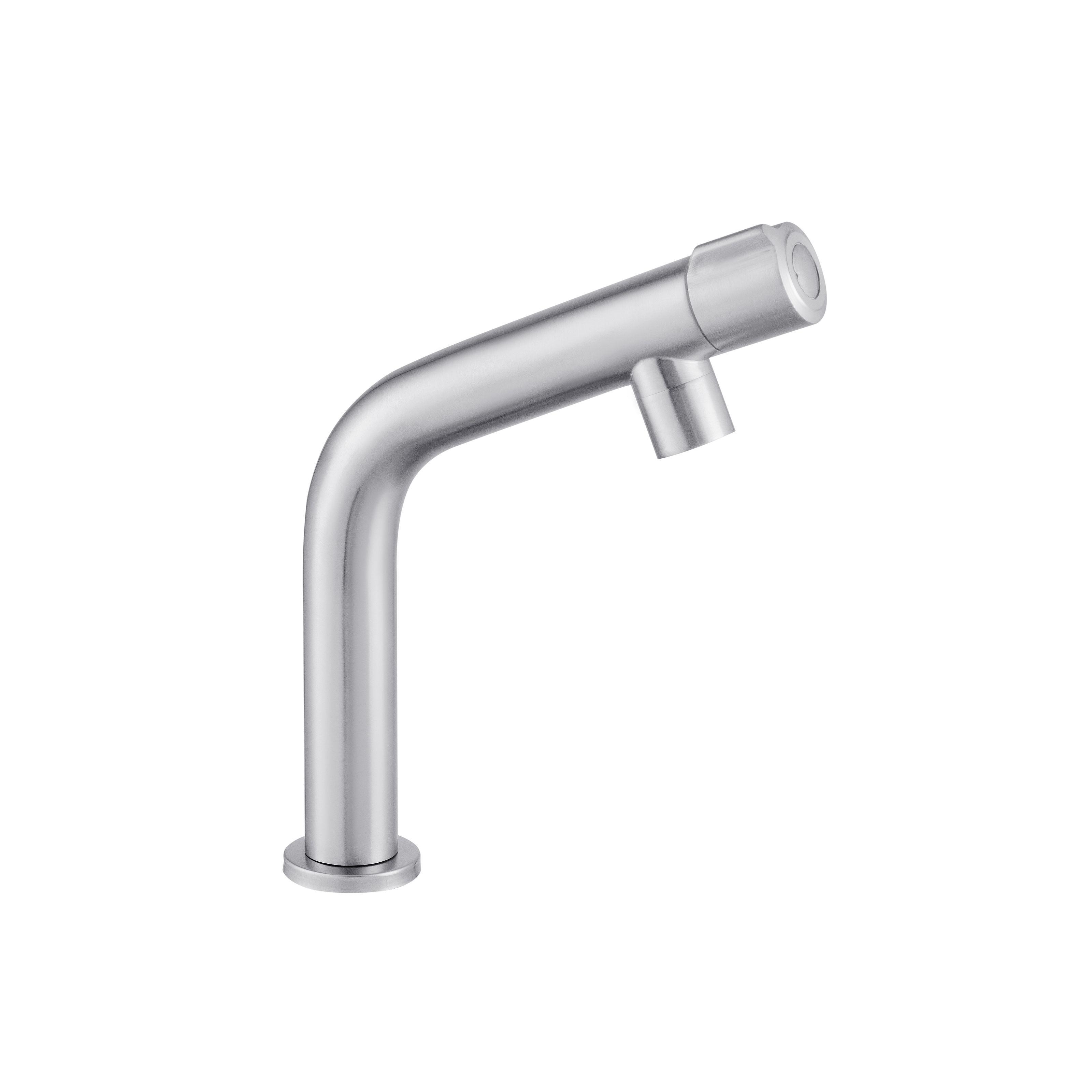 Кран для умывальника KRONER Edelstahl Klassisch CV022971 на одну воду Никель (136463)