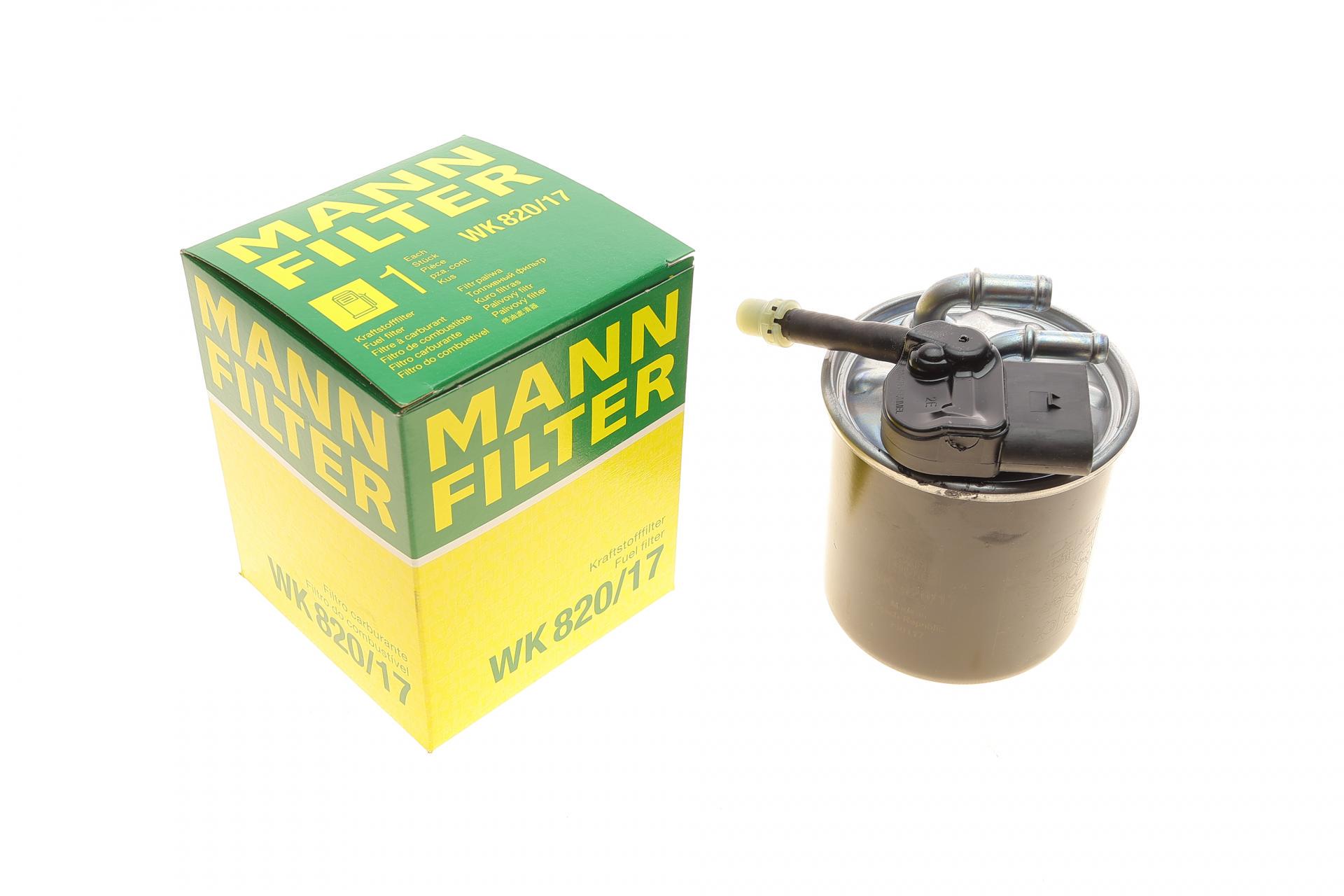 Фільтр паливний Mann-Filter для MB Sprinter 2,2CDI OM651 з датчиком 08- (WK 820/17)