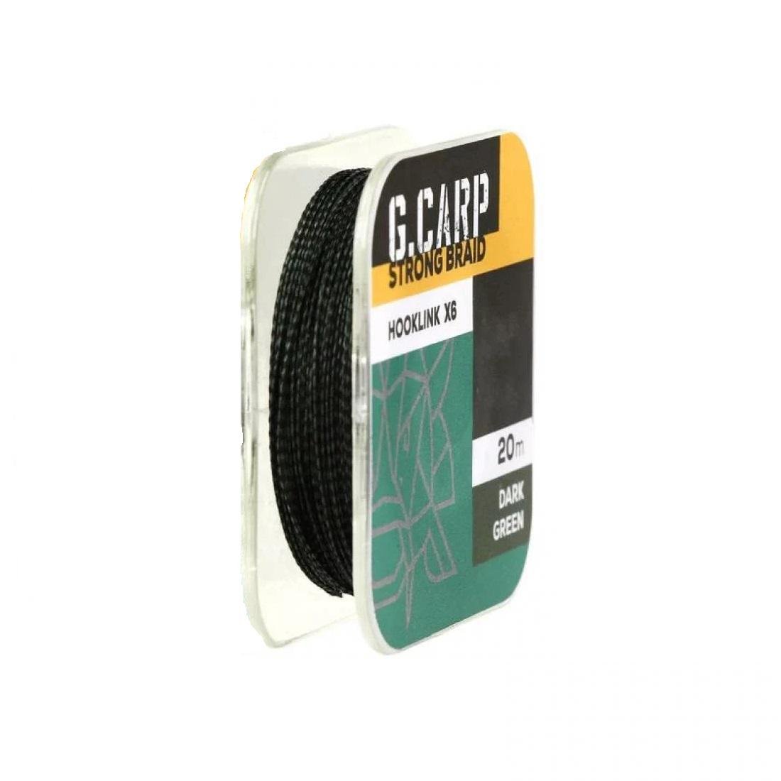 Повідцевий матеріал Golden Catch G.Carp Strong Braid Hooklink X6 25lb 20 м Dark Green (3KB5079)