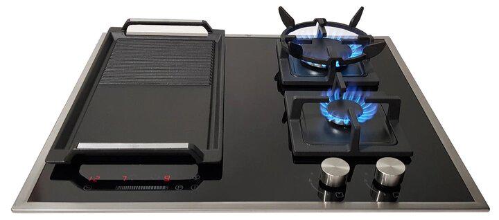 Варочная поверхность комбинированная газово-индукционная Luxor GI 67 SS Booster SS Черный (13312065) - фото 3 Варочная поверхность комбинированная газово-индукционная Luxor GI 67 SS Booster SS Черный (13312065) - фото 3