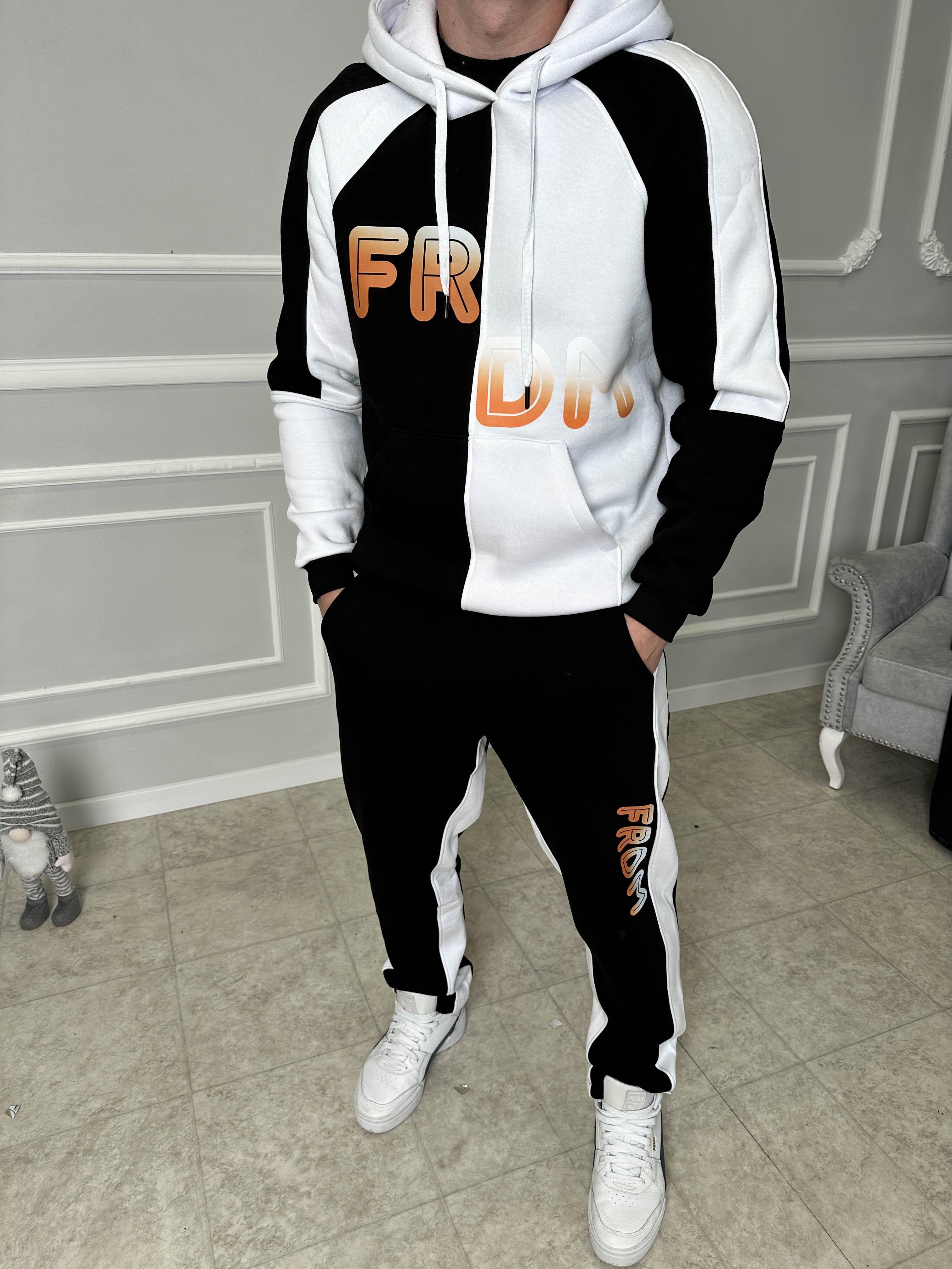 Спортивний костюм утеплений 5-771 ДТФ-принтом M Різнокольоровий (22449)