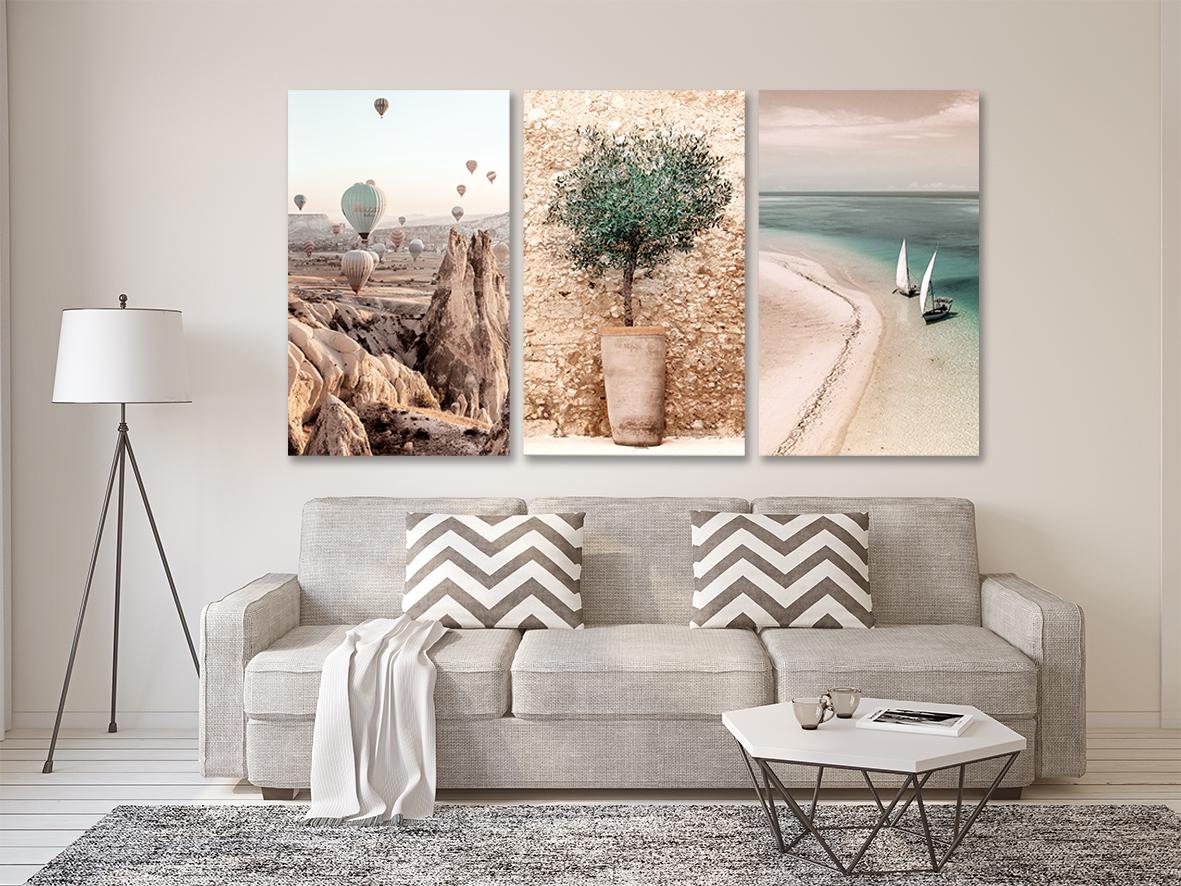 Картина модульная в гостиную/спальню Шар-Цветок_Море 100х150 см (Art-640_3_А) - фото 2