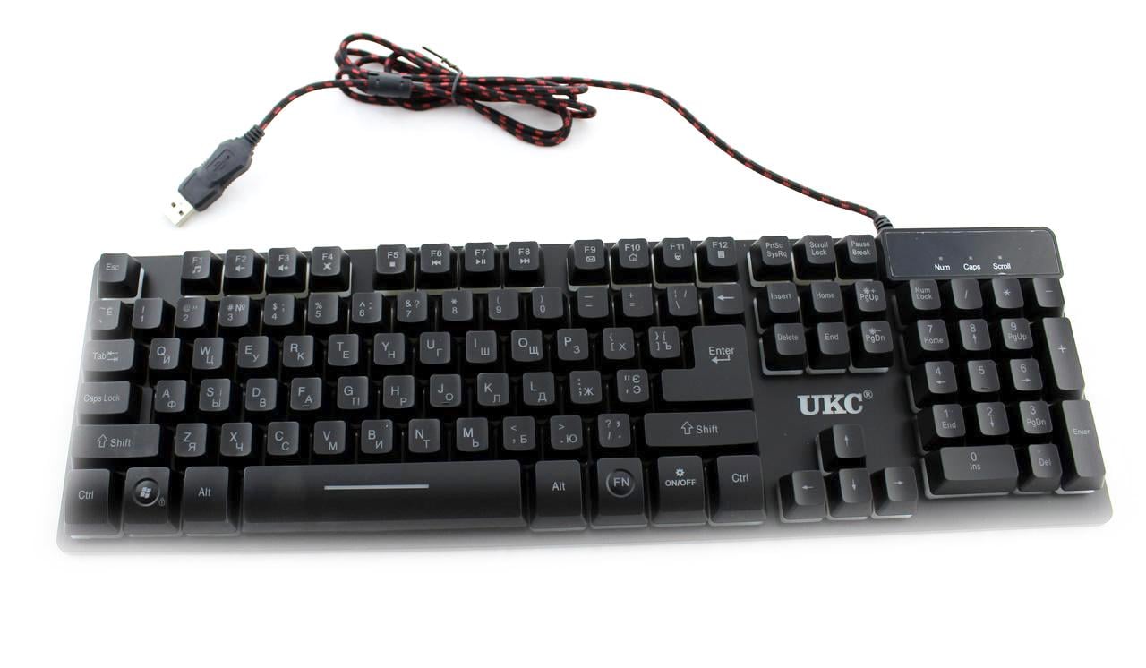 Клавиатура Keyboard UKC ZYG 800 с подсветкой Черный (НФ-00007553)