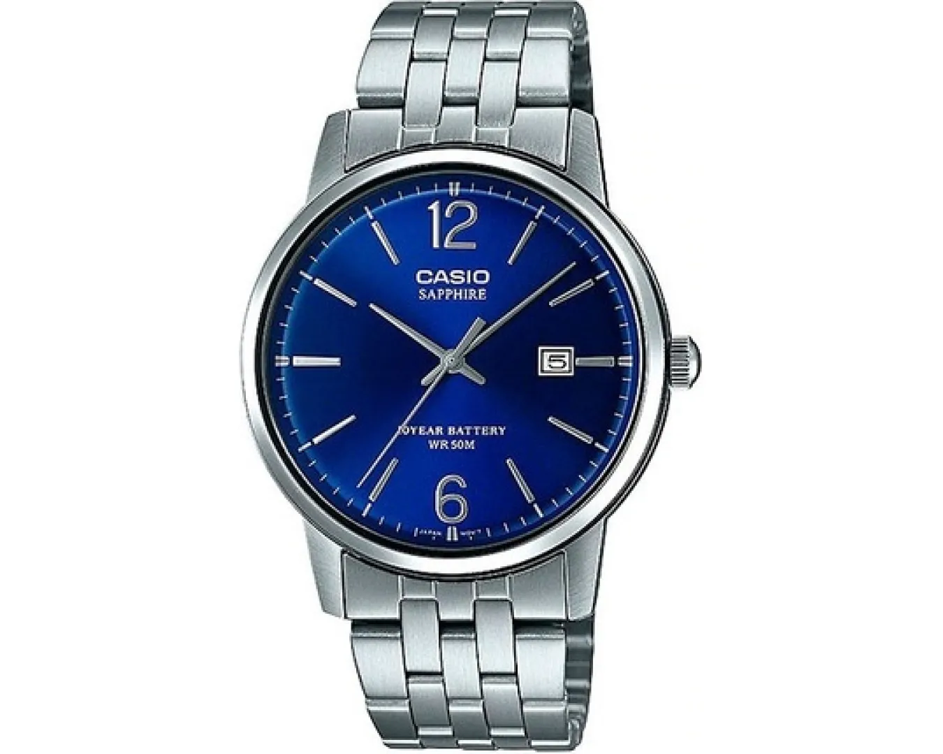 Наручные часы мужские Casio MTS-110D-1VDF сапфировое стекло d 38 мм (2453096278)