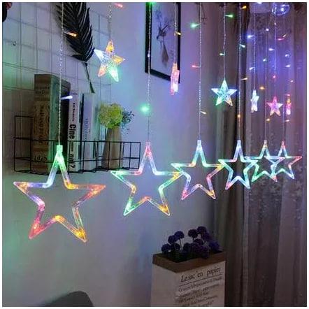 Гірлянда Зірки 12 зірок 3 м Різнокольоровий (67066) - фото 2