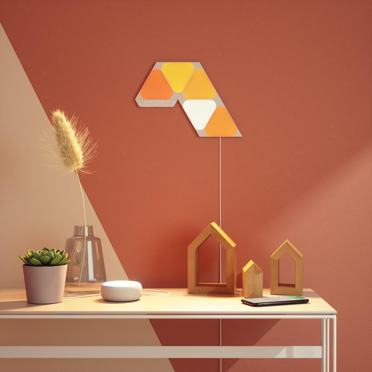 Розумна система освітлення Nanoleaf Shapes Mini Triangles Starter Kit Apple Homekit 5 шт. (1344796139) - фото 6