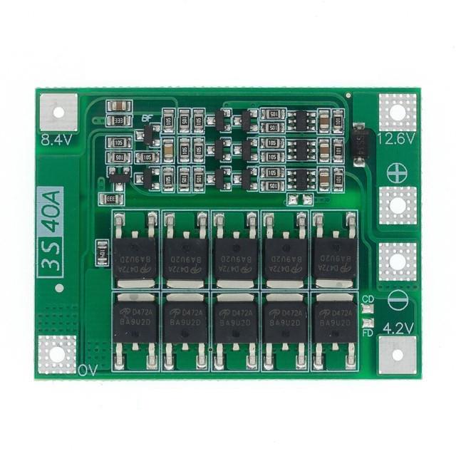 Плата захисту літієвих акумуляторів BMS 3S 40 A 12,6 В