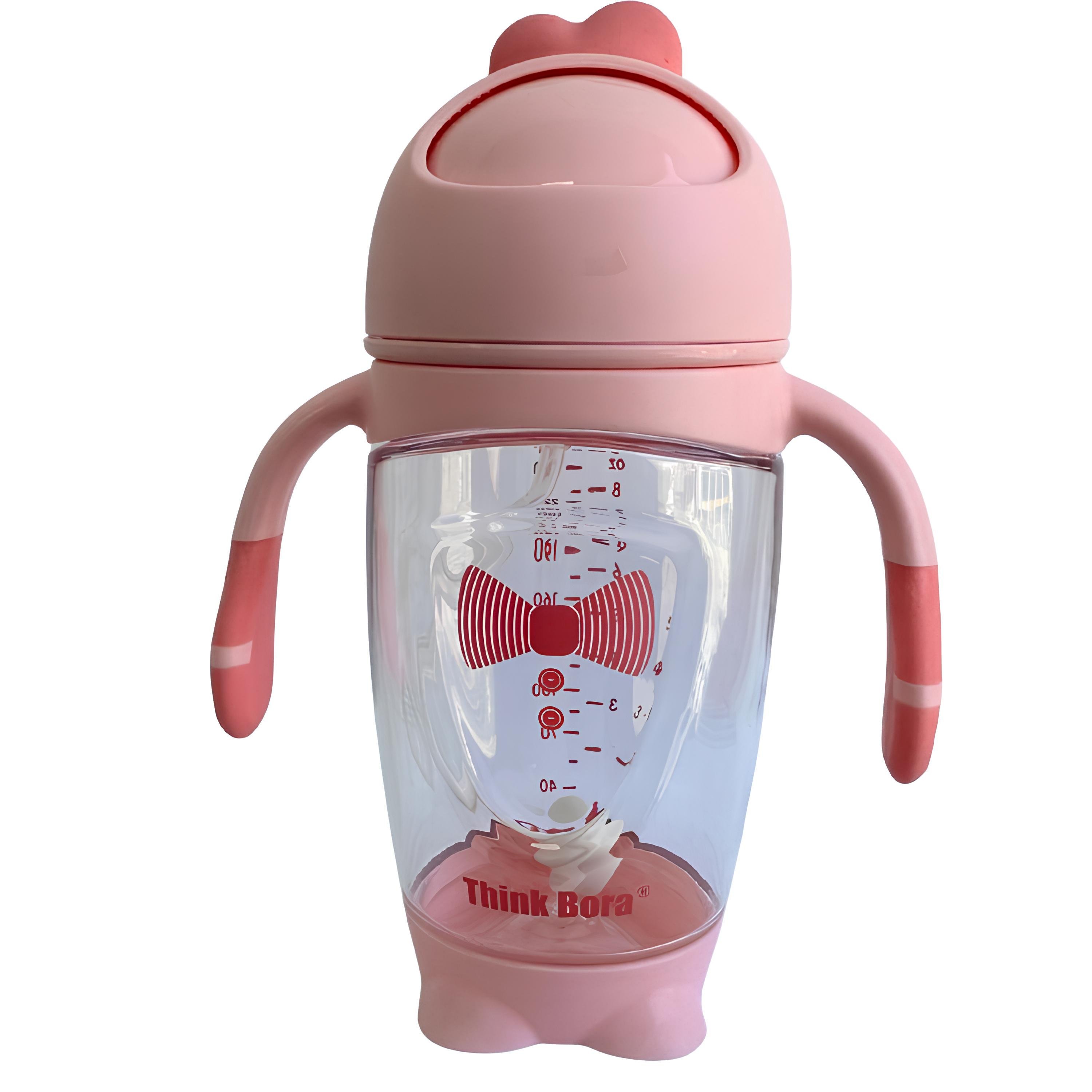 Пляшка-непроливайка з трубочкою та обтяжувачем 280 мл Рожевий (5694) - фото 1 Пляшка-непроливайка з трубочкою та обтяжувачем 280 мл Рожевий (5694) - фото 1