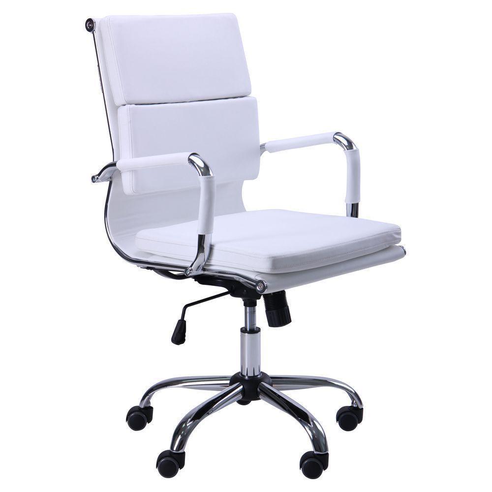 Офисное кресло AMF Slim FX LB XH-630B 990+70х580х640 PU Хром/Белый