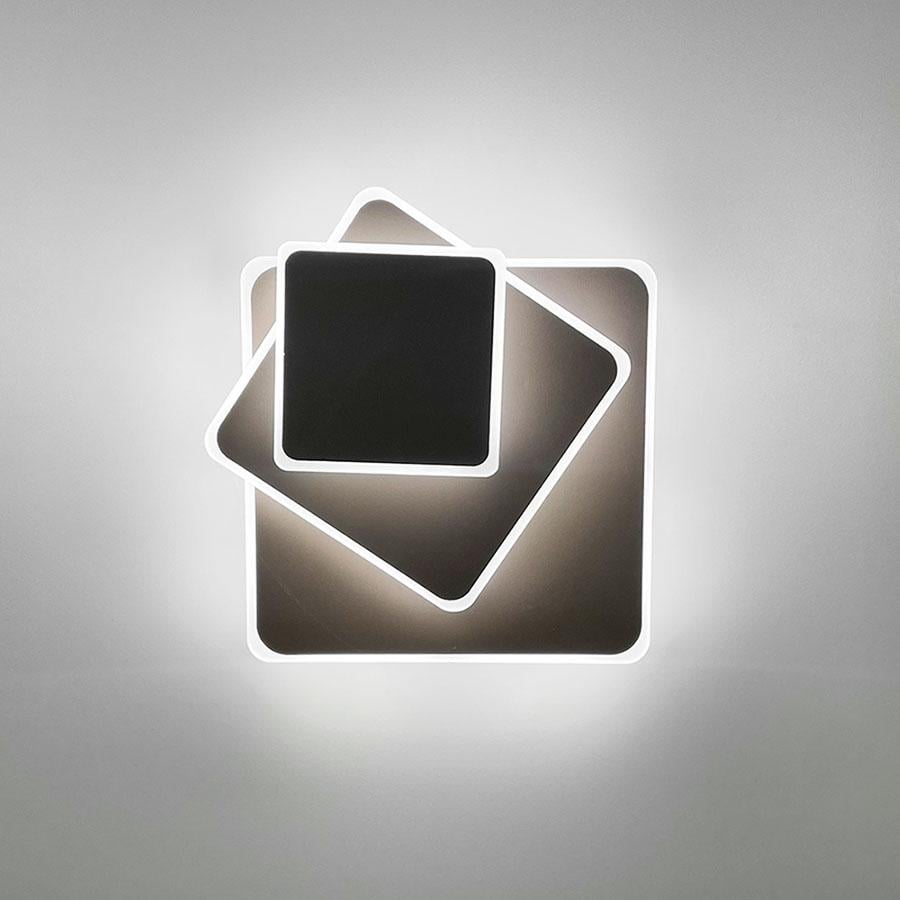 Светильник-трансформер квадратный LED 26х26 см Черный (8663/3F BK W)