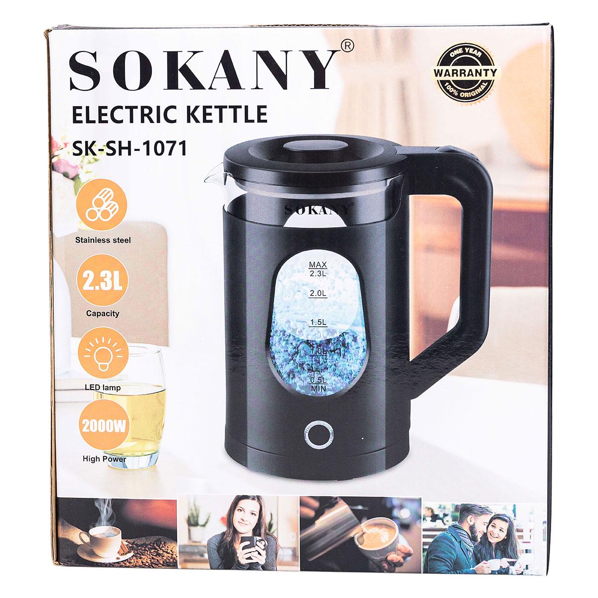 Электрочайник бытовой Sokany дисковый с автоотключением 2,3 л (5904) - фото 6 Электрочайник бытовой Sokany дисковый с автоотключением 2,3 л (5904) - фото 6