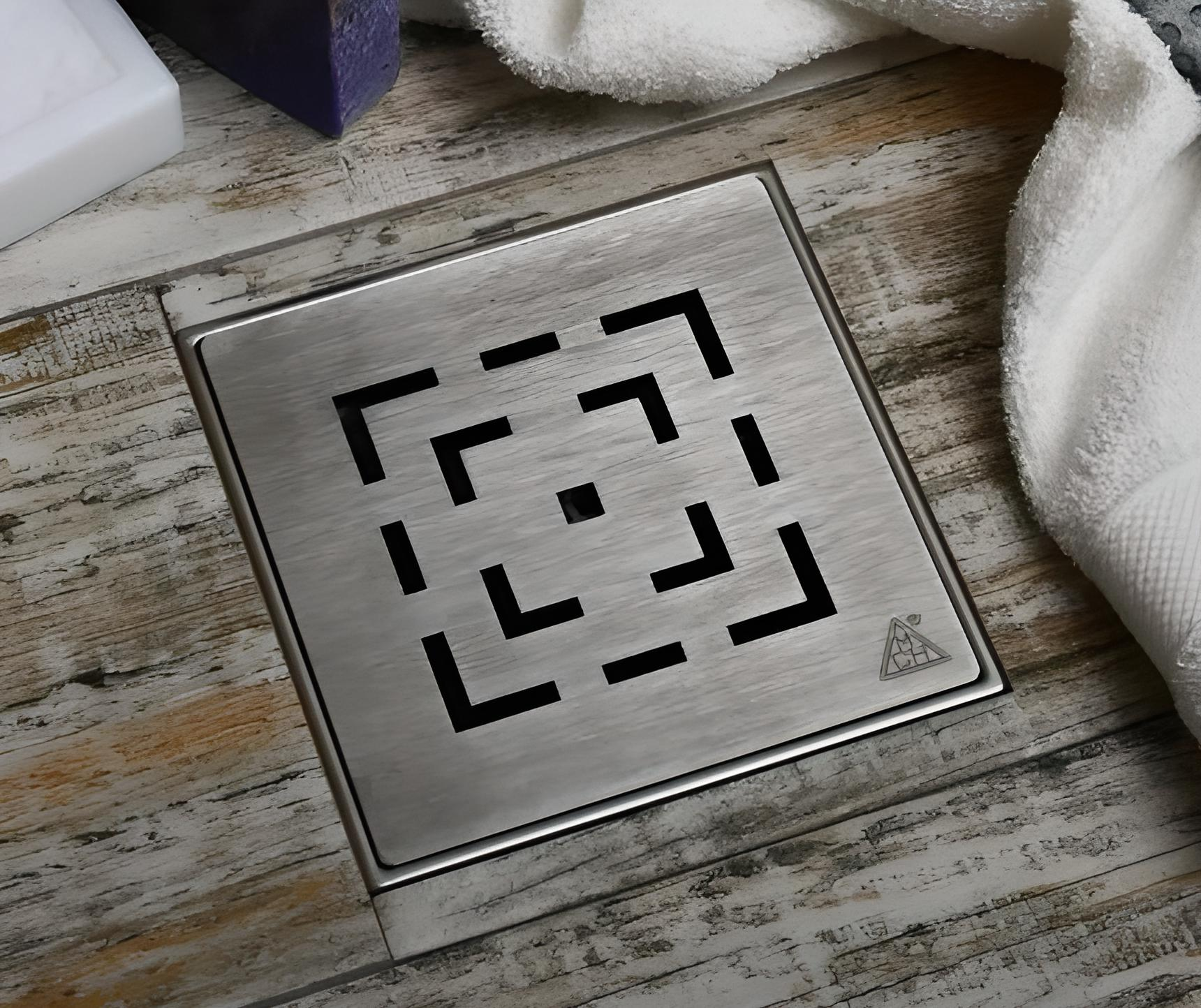 Трап МСН з дизайнерськими ґратами Лабіринт 122x122х5 мм з горизонтальним підключенням DN50 мм (L381 NА) - фото 4