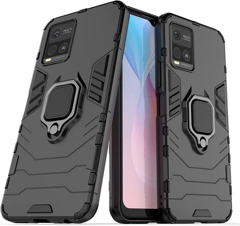 Протиударний чохол Vivo Y21 (підставка кільце) Black (29688-2B)
