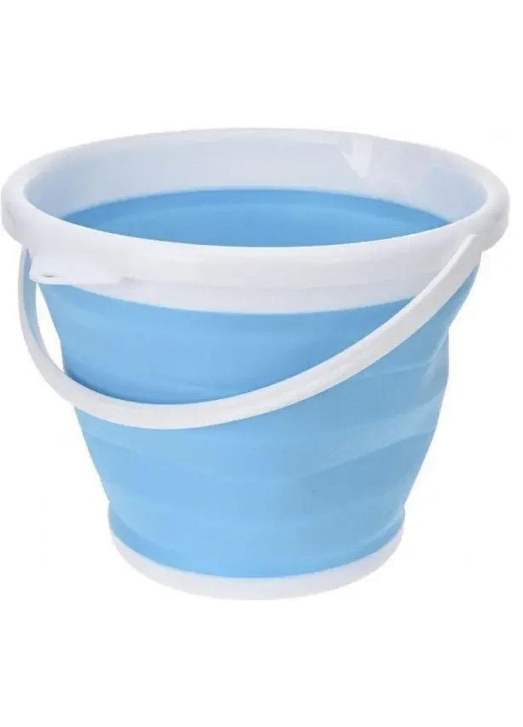 Ведро туристическое складное Good idea Collapsible Bucket силиконовое 10 л Голубой (5566565)