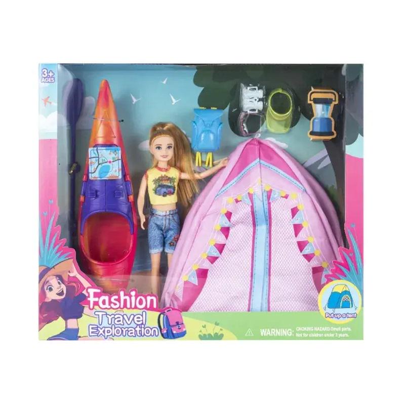 Іграшковий набір лялька з аксесуарами/крісло-шезлонг/байдарка/собака Multicolor (145382)