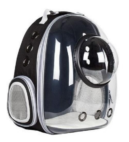 Переноска для тварин з ілюмінатором Чорний із прозорим (MA686)