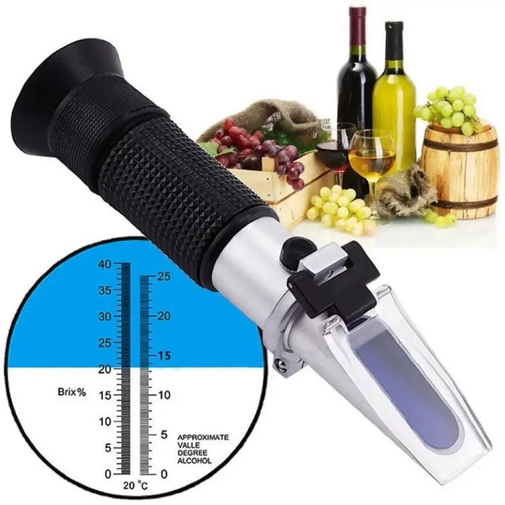 Рефрактометр измеряющий сахаристость 0-25% спирта/Brix 0-40% сахара/RZ (29597028) - фото 2