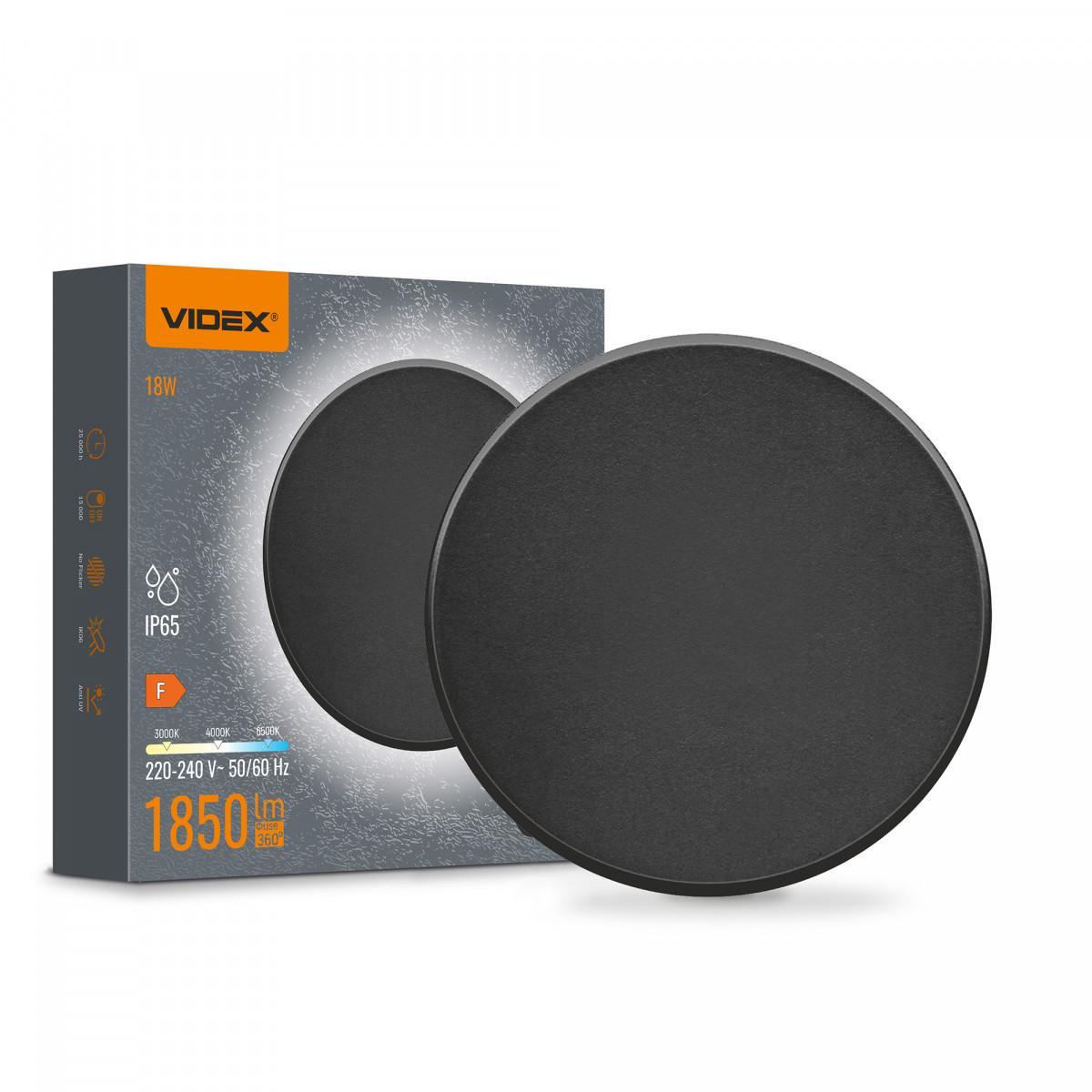 Светильник настенный Videx VL-WL03-18CB IP65 LED 18W Black
