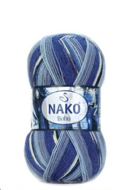 Пряжа носочная Nako Boho Desen цвет 82450 (2082821606)