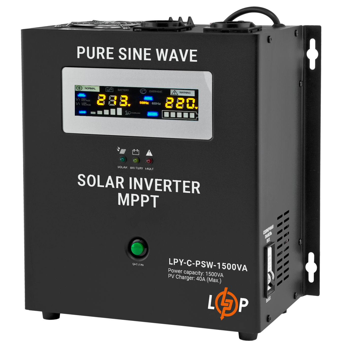 Джерело безперебійного живлення LogicPower LPY-C-PSW-1500VA 1050 Вт MPPT 24V (19541)