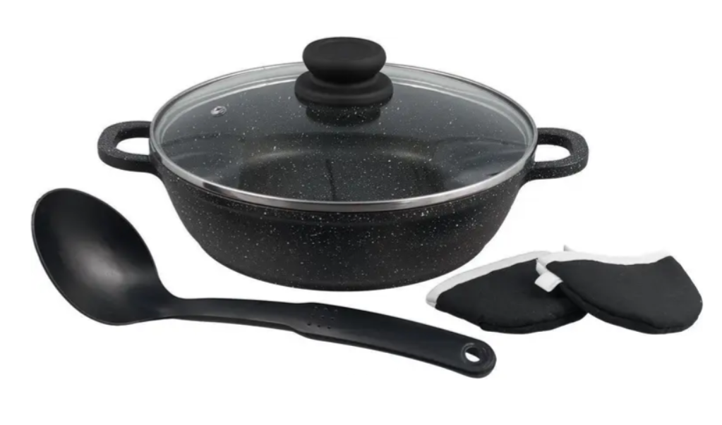 Сотейник с крышкой Bohmann BH 1040-32 с гранитным покрытием 32 см (1676362748)