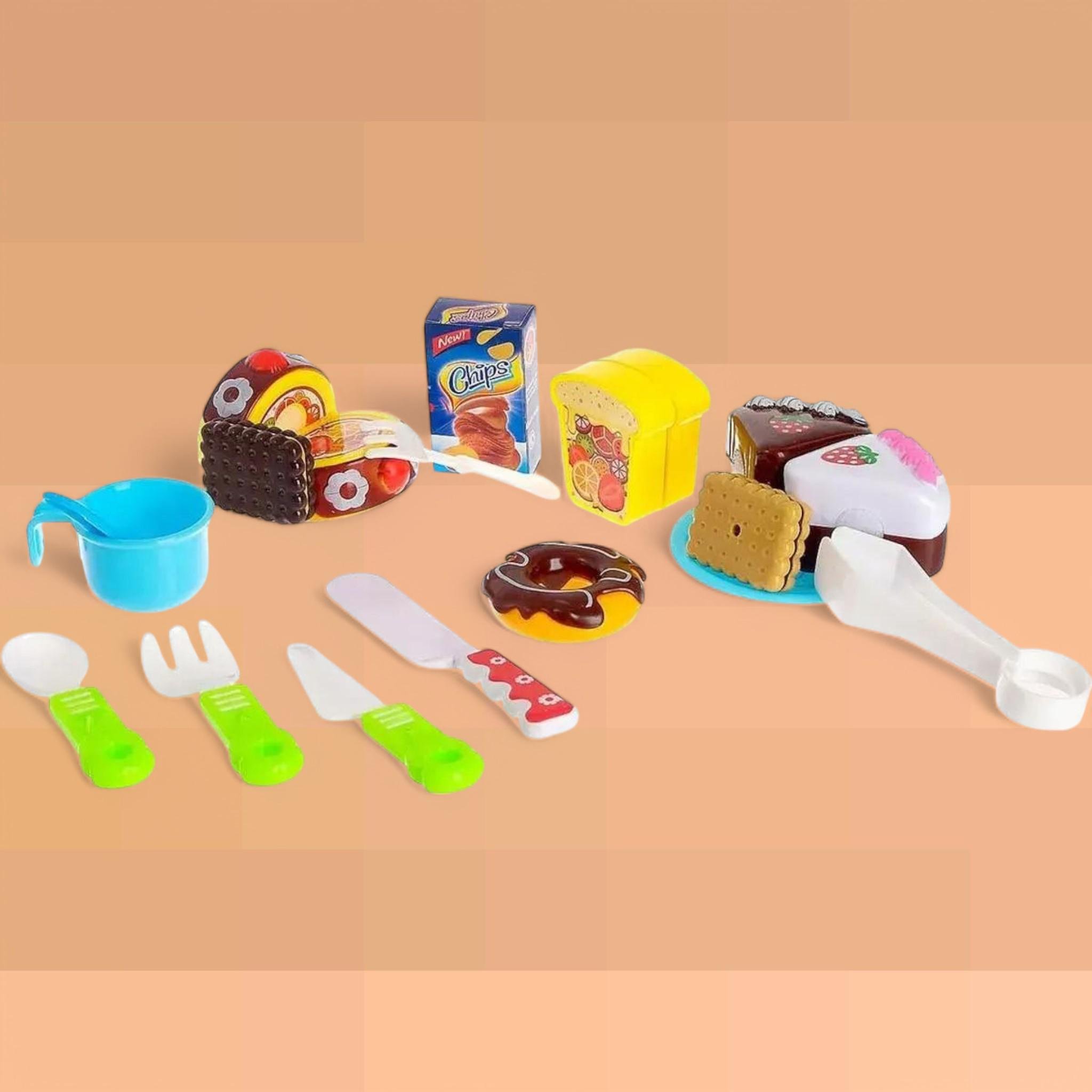 Ігровий набір Hong Chuan Sheng Toys Sweet Shop Магазин солодощів продукти на липучках посуд 37 елементів (G_36778-100) - фото 5 Ігровий набір Hong Chuan Sheng Toys Sweet Shop Магазин солодощів продукти на липучках посуд 37 елементів (G_36778-100) - фото 5