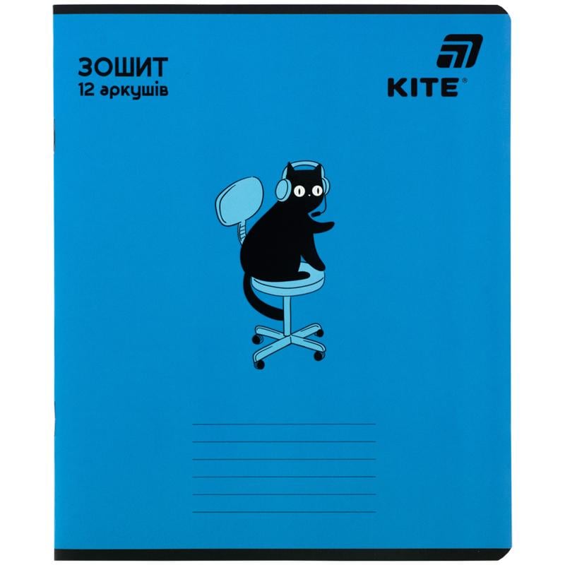 Тетрадь школьная KITE CAT линия 12 л. (K26-234)