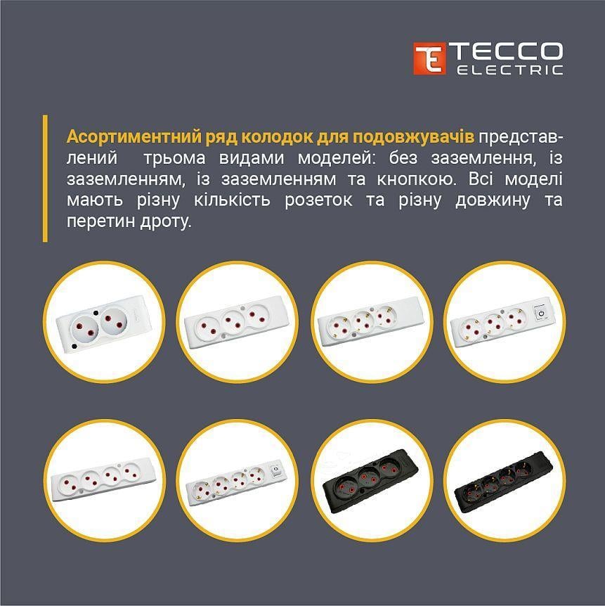 Колодка для удлинителя ТЕССО 4 поста без заземления Белый (102 400 00) - фото 2 Колодка для удлинителя ТЕССО 4 поста без заземления Белый (102 400 00) - фото 2