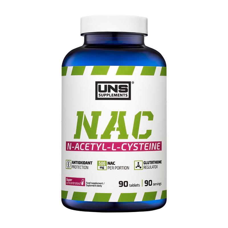 Ацетилцистеин NAC для спорта UNS NAC 90 Tabs Ацетилцистеин NAC для спорта UNS NAC 90 Tabs