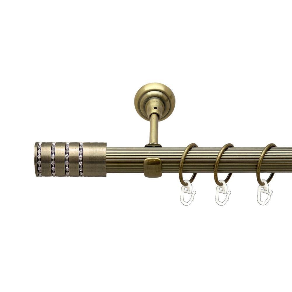 Карниз Orvit Барамелла однорядный рифленый 25 мм 160 см Антик (00-00017577)