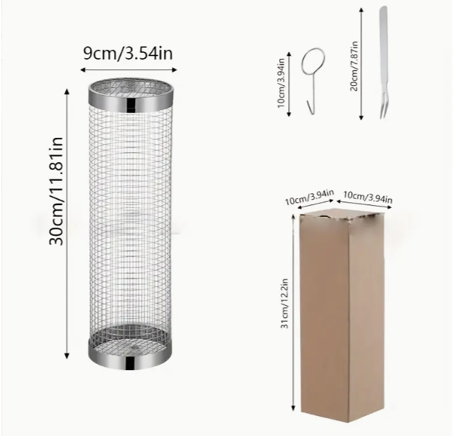 Решітка циліндрична для гриля та барбекю з нержавіючої сталі 30х9 см (Н-1303) - фото 5 Решітка циліндрична для гриля та барбекю з нержавіючої сталі 30х9 см (Н-1303) - фото 5