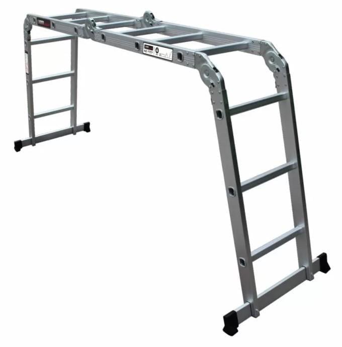 Лестница-трансформер Ladder STANDARD алюминиевая/4х3 ступени/двусторонняя/расставная (20133) - фото 7