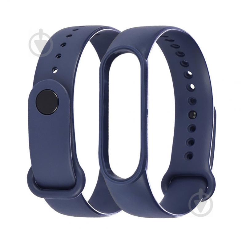 Ремешок силиконовый Anchor для Xiaomi Mi Band 4/ Band 3 Тёмно-синий - фото 1