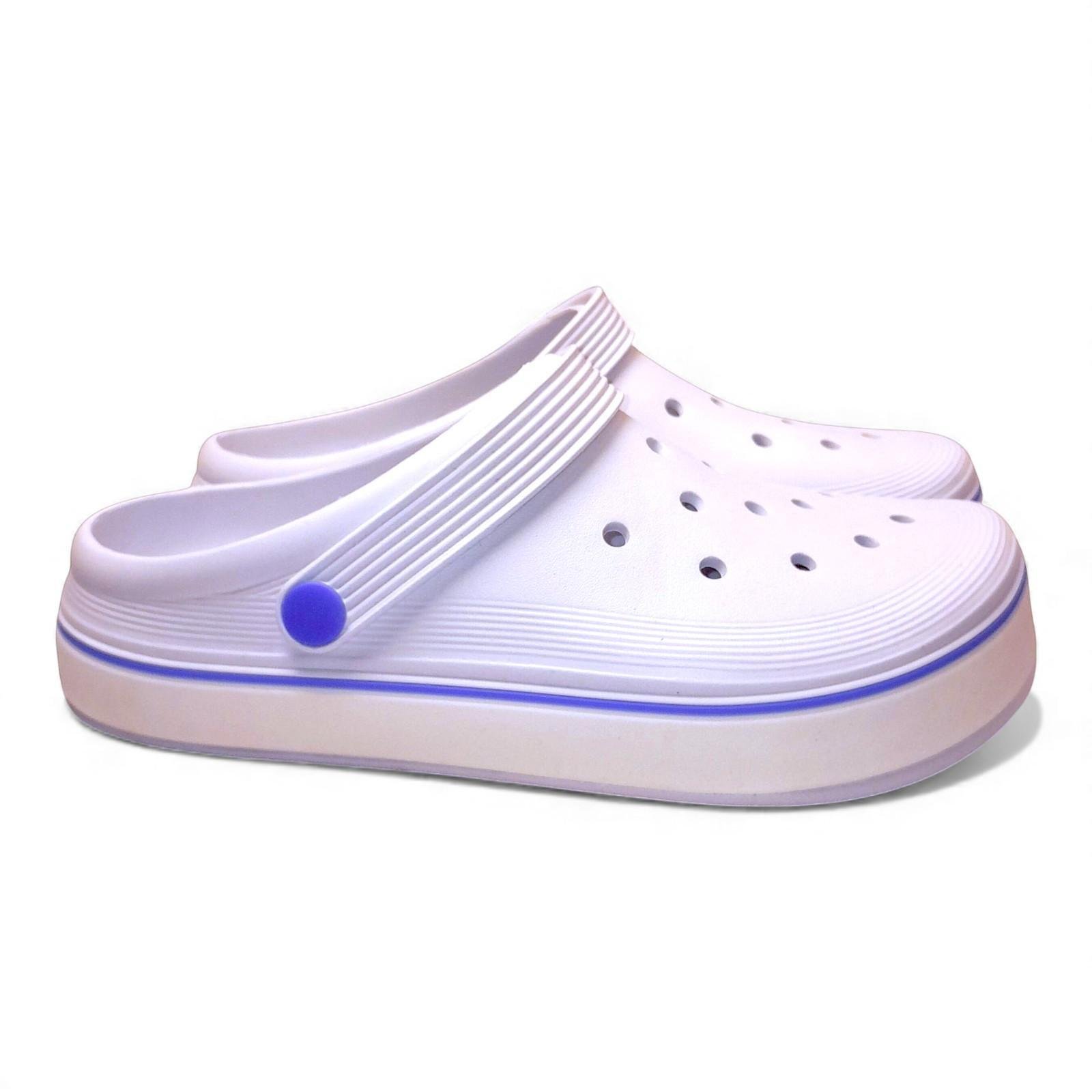 Сабо женские Dago из EVA-пены с голубой лентой р. 37 23,5 см Белый (2821334532)