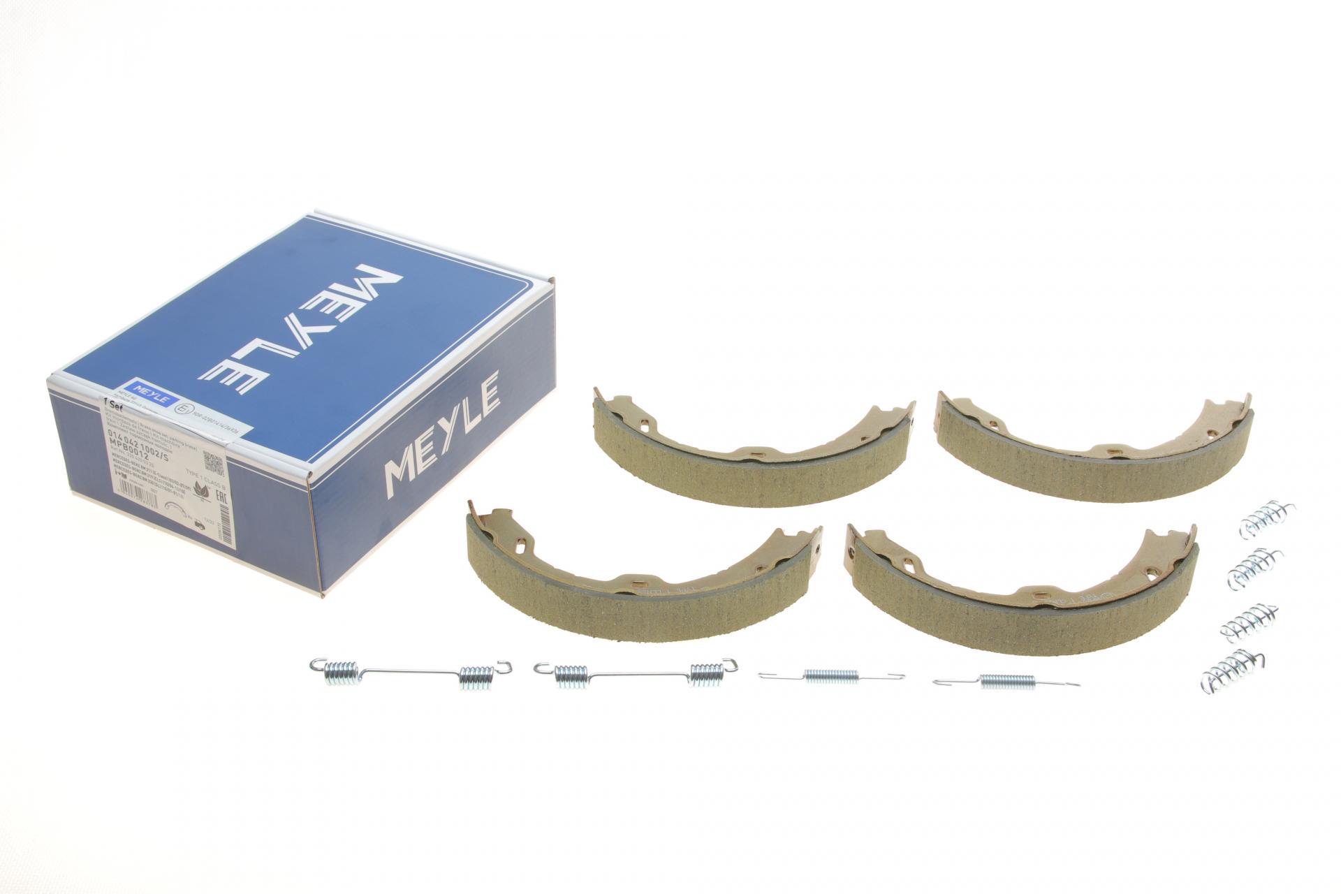 Колодки ручника Meyle 014 042 1002/S MB E-class W211/CLS-class C219 04-10 180x25 с пружинками