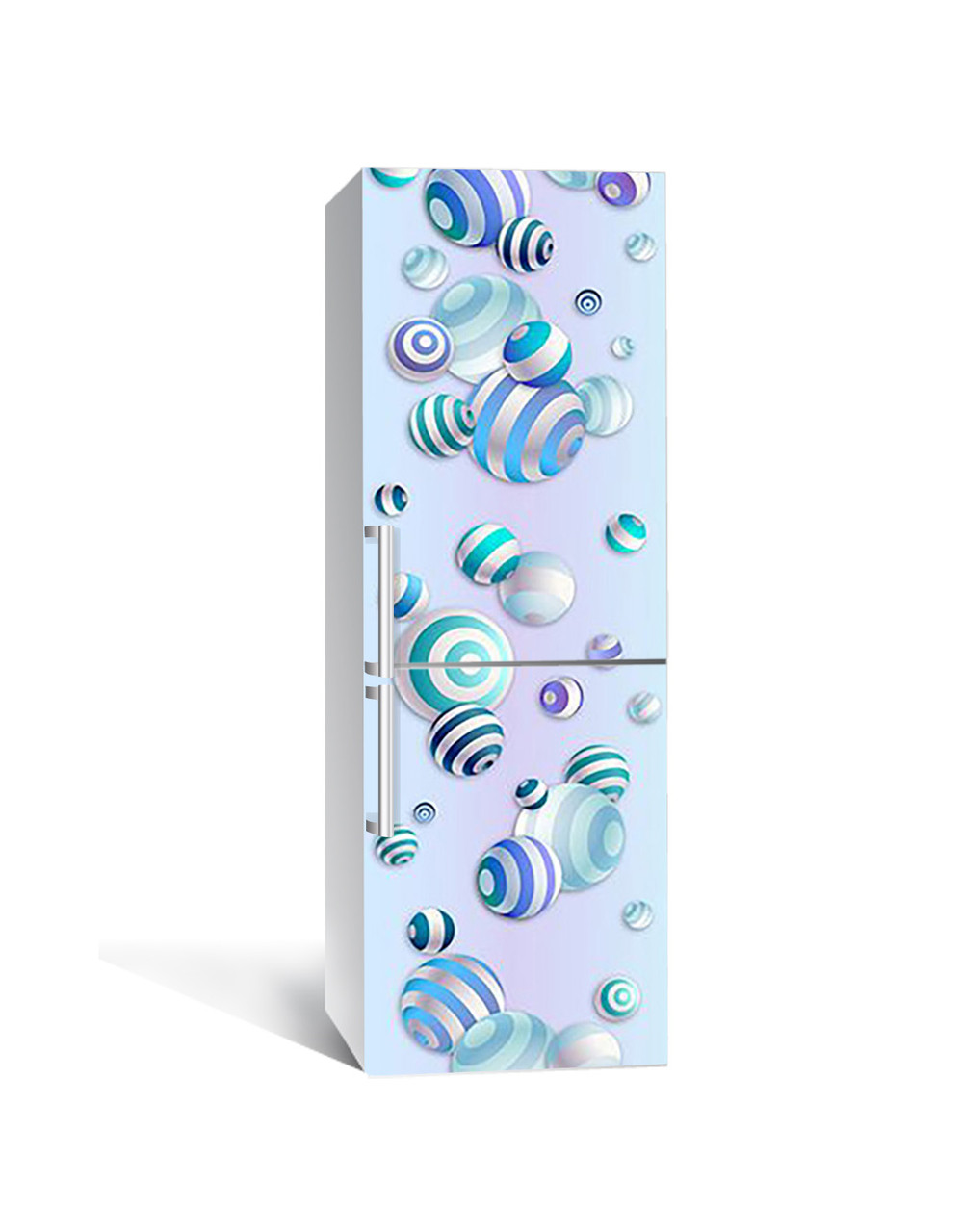 Наліпка 3D на холодильник Zatarga "Смугасте намисто" вінілова 650х2000 мм